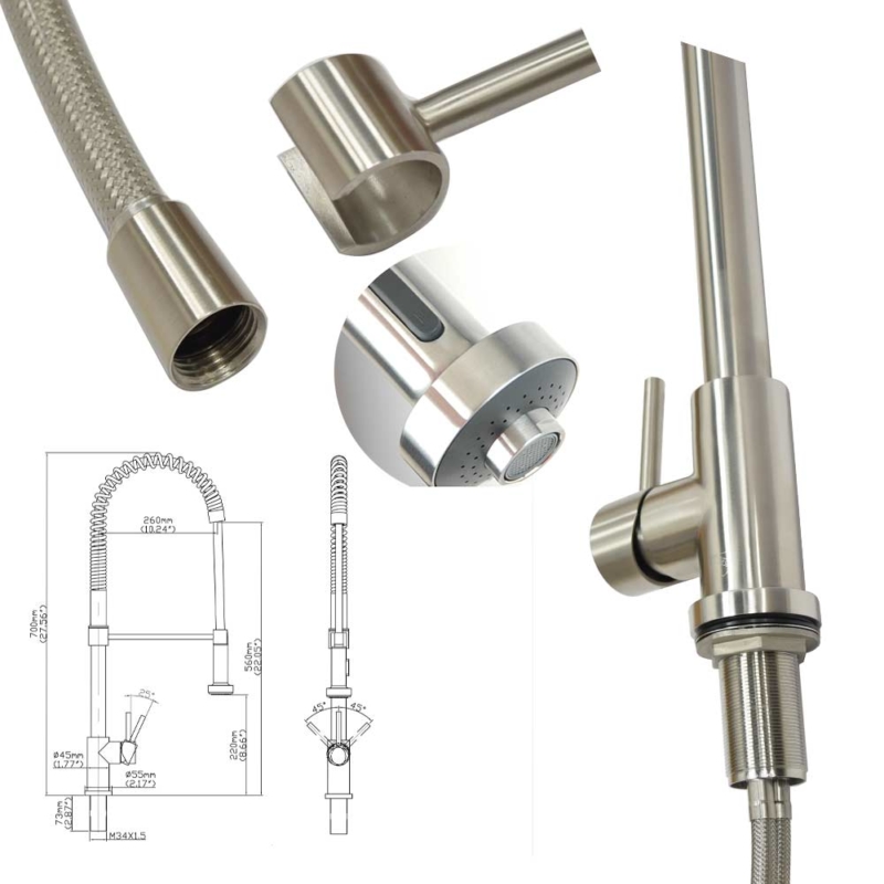 stainless steel commercial kitchen faucets